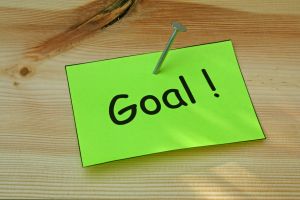goal written on post it