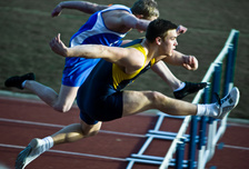 Runners hurdling