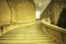 Stone stairway - golden